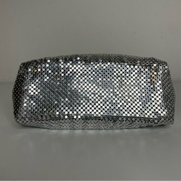 COPY - KATE LANDRY silver metallic mesh rhinestone evening purse formal event - Picture 9 of 15